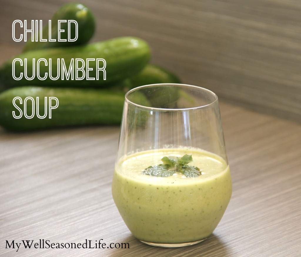 Chilled cucumber soup