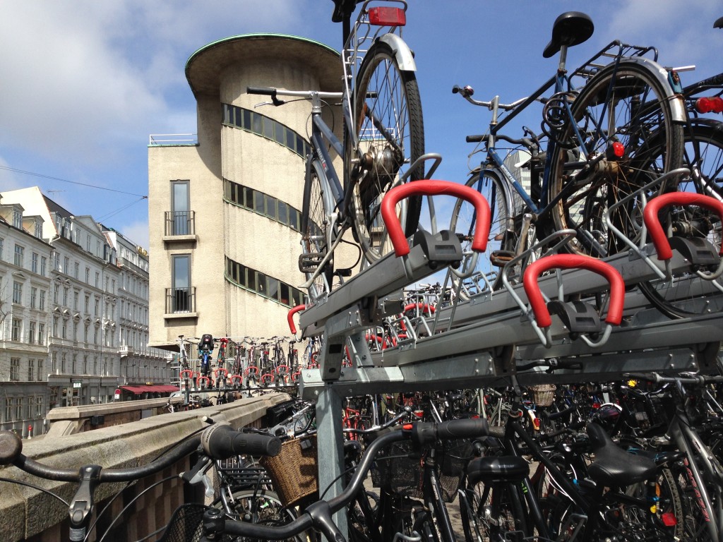 Bikes at train station Copenhagen