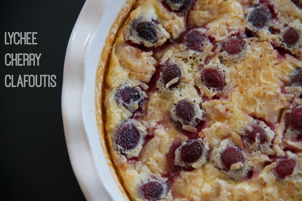 lychee cherry clafoutis