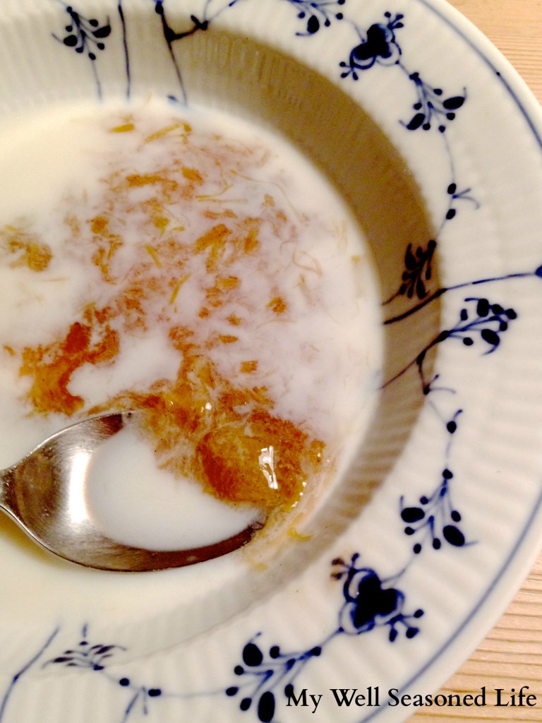 Rhubarb porridge