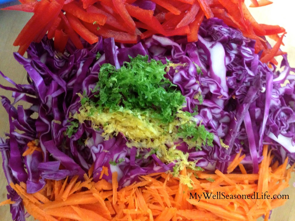 red cabbage slaw