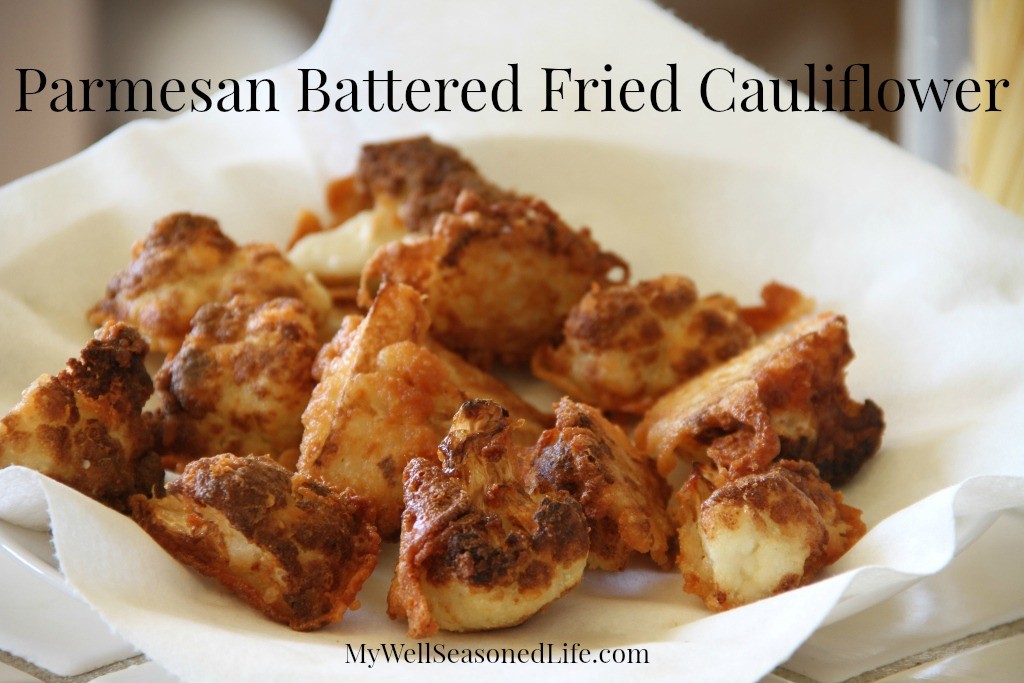 Parmesan battered fried cauliflower