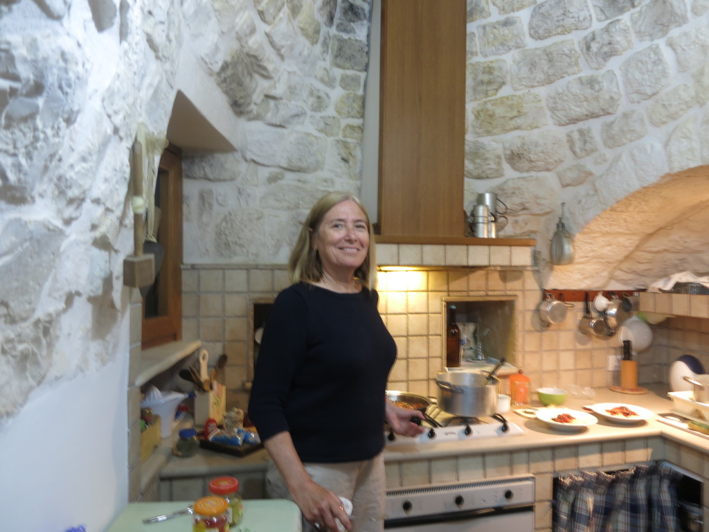 Judy in Kitchen in Trulli, Puglia
