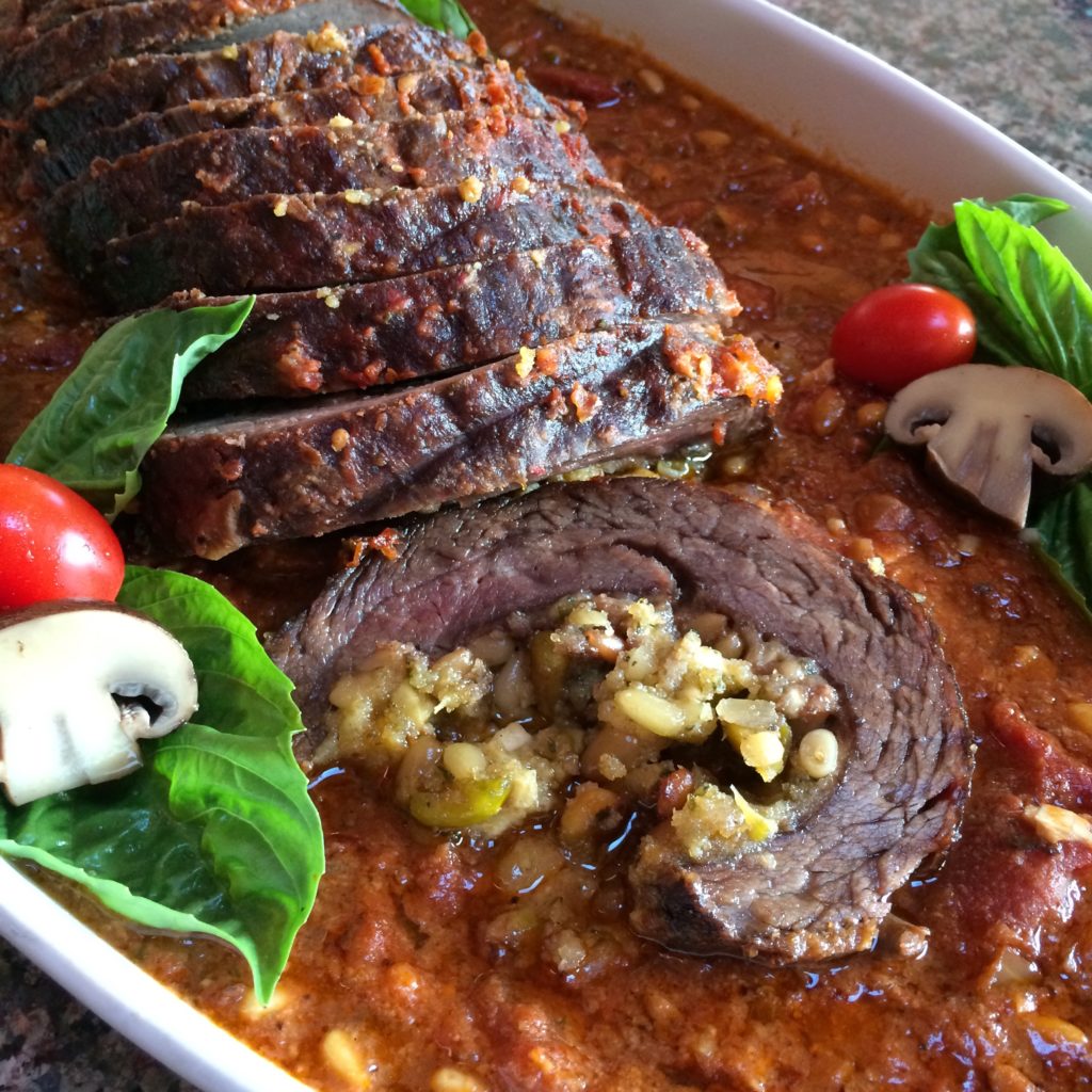 rolled stuffed flank steak