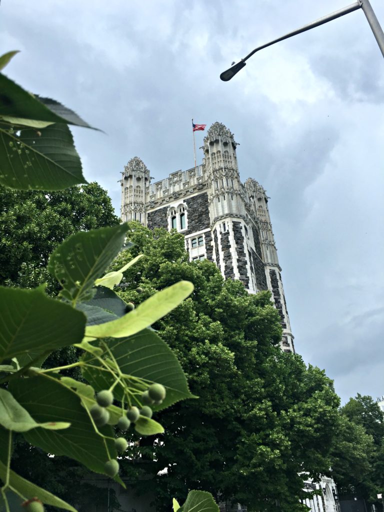 Looming tower of City College of NY