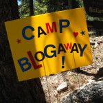 Camp BlogAway sign