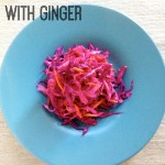 red cabbage slaw with ginger